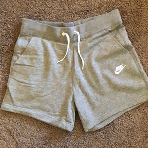 Grey Nike athletic shorts